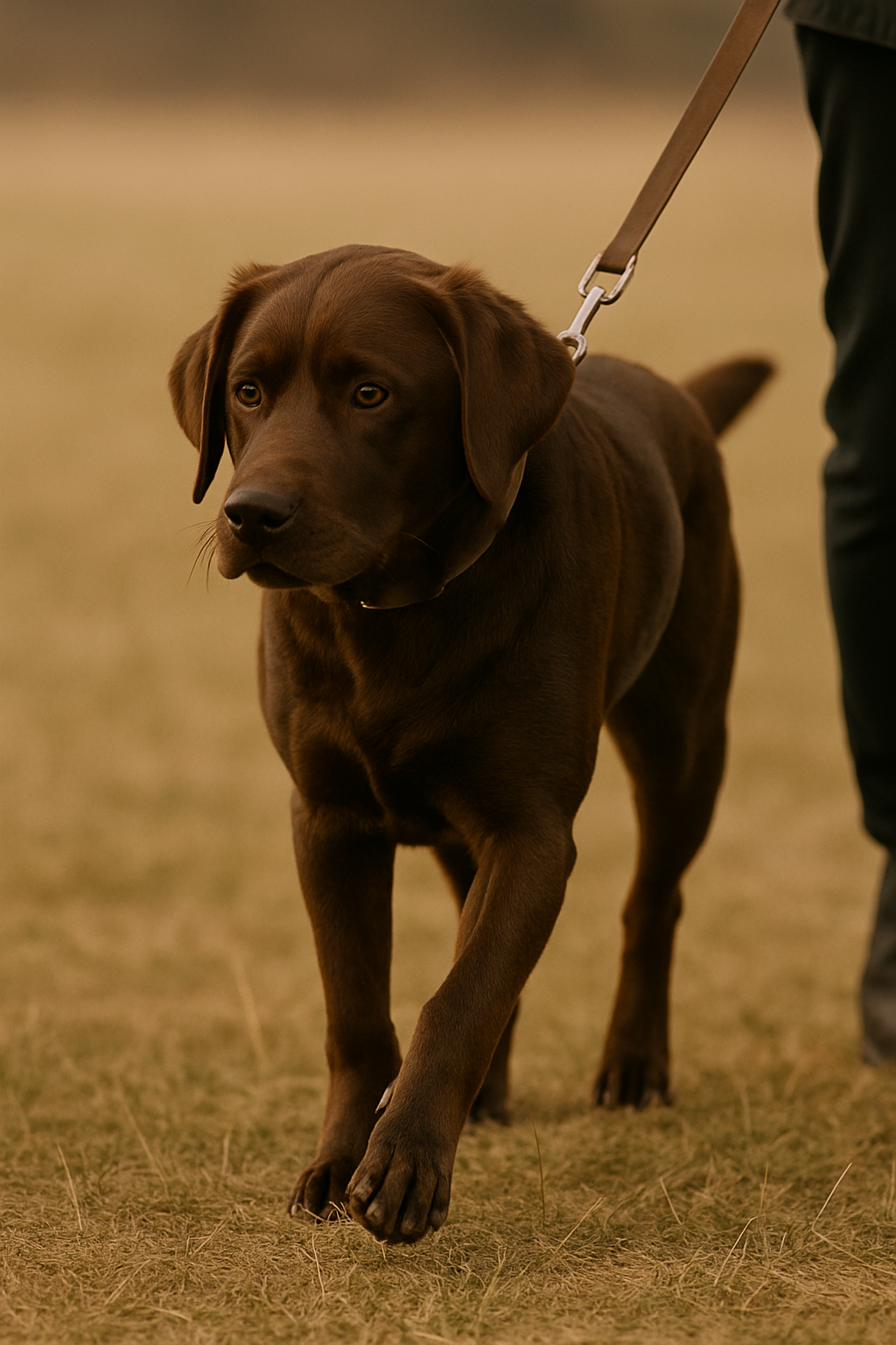 Dog walking in the park